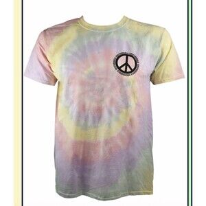 Unspeakable YouTube Merch, Peace&Love Tie Dye Short Sleeve Shirt, Size Adult L